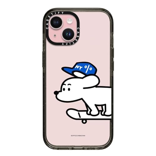 CASETiFY �C���p�N�g iPhone 15 �P�[�X [MIL�K�i���� (4x MIL-STD-810G) / 2.5m����̗����������N���A] - Skater JOHN (Standard) - �N���A �u���b�N