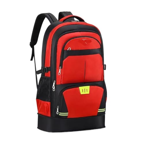 OUYUE Sac À Dos De Voyage Sac À Dos De Randonnée 65L pour Camping, Chasse, Pêche en Plein Air, Escalade pour Camping Trekking(Rot)