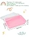 Sensory Bin Sand Tray with Lid for Toddlers 2 Pcs 15in Portable Sandbox Toy Large Plastic Tray for Kids 3 4 5 6 Fill with Sand, Water, Beads, and More (2 Pink)