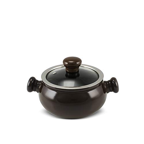 Ceraflame Caçarola de Cerâmica Premiere Baixa 14cm 1,25 Litro Chocolate