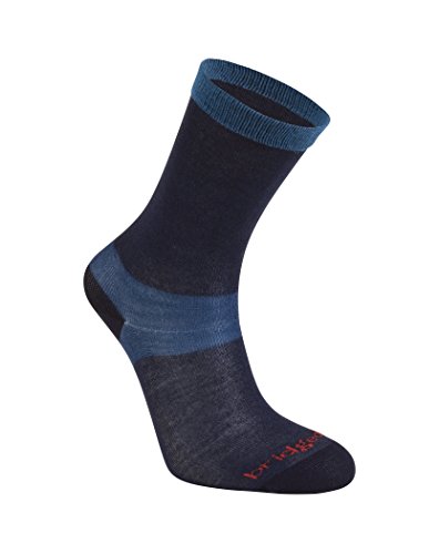 Bridgedale Women's Coolmax Base Layer Liner Socks - 2 Pack, Navy, Small