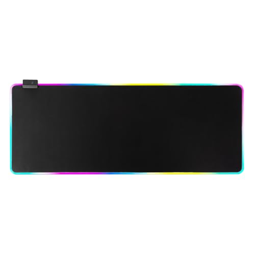 Image of RGB Gaming Mouse Pad-14 Light Modes, Extended Soft LED Mouse Pad, Anti-Slip Rubber Base, Computer Keyboard Large Mousepad Mat, Waterproof Mousepads (31.5 * 12 Inch)