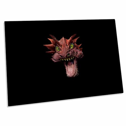 3dRose Crazy Dragon Vector Caricature - Desk Pad miniatura 1