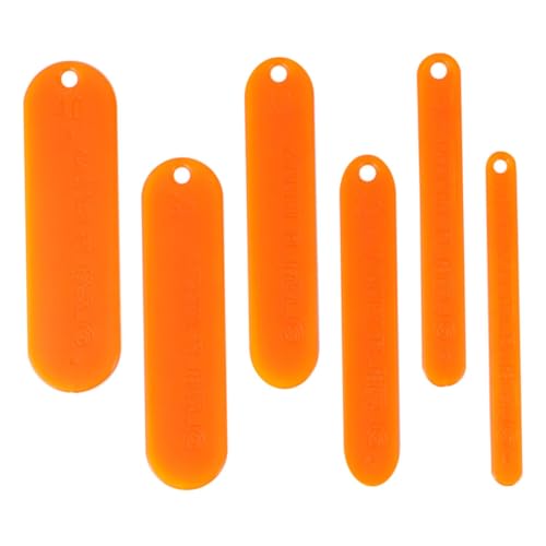 GALPADA 6pcs Plastic Fishing Net Needle Repair Net Line Tool Shuttles Mending Weaving Repair Netting Needle Fishing Nets Accessories Orange