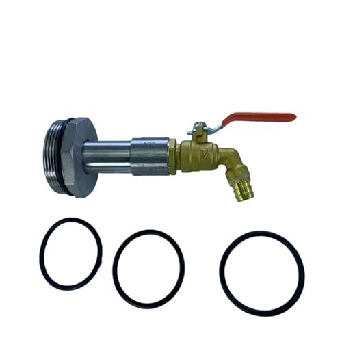 Rubinetto di ricambio D50 in acciaio inox a barilotto di tonnellata, rubinetto di uscita di ricambio per olio e acqua, per barili di olio e acqua da 200 litri (stile 2)