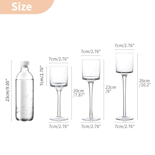 NUPTIO Stemmed Candle Holders Bulk: Set of 18 Tea Light Holders for Floating Pillar Candles - Clear Monet Candle Stands for Wedding Table Centerpiece Decor - Thumbnail 4