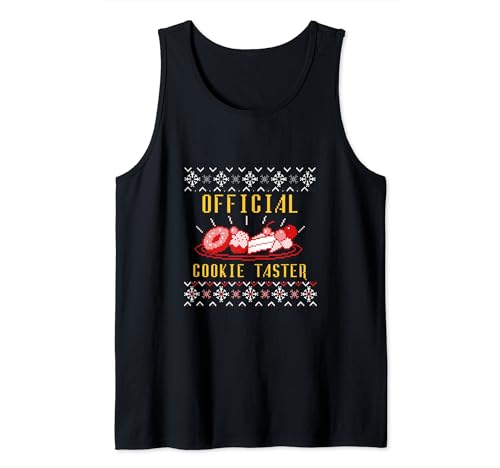 Divertido gráfico de Navidad "Official Cookie Taster" Camiseta sin Mangas