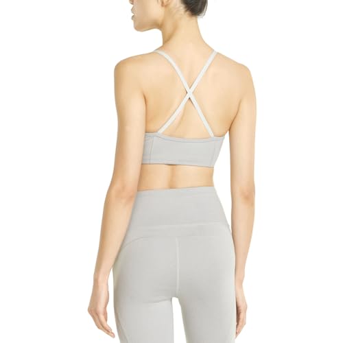 PUMA PUMA Women's Low Impact Studio Foundation Bra, Light Gray Heather, 3X-Large