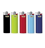sunmando – BIC Maxi Reibrad Feuerzeuge (J26) inkl. Gummibären (5 Stück 