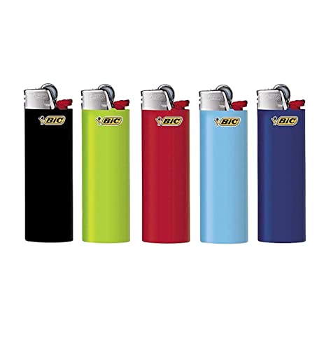 BIC Maxi Reibrad Feuerzeuge (J26) inkl. Gummibären (5 Stück BIC Maxi)