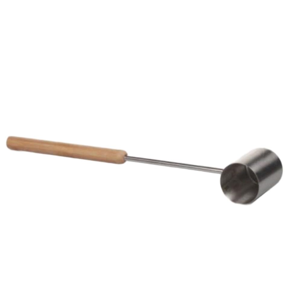 BlissfulAbode Cucharón de sauna de acero inoxidable con mango largo de madera para mejorar tu sauna