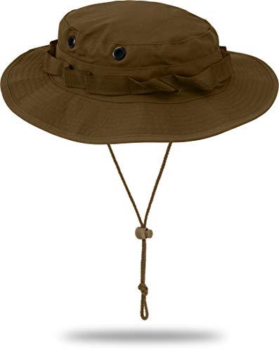 Storfisk fishing & more Chapeau de brousse Boonie - En matériau Ripstop - Avec œillets d'aération - Mentonnière - Gris - Small Cover