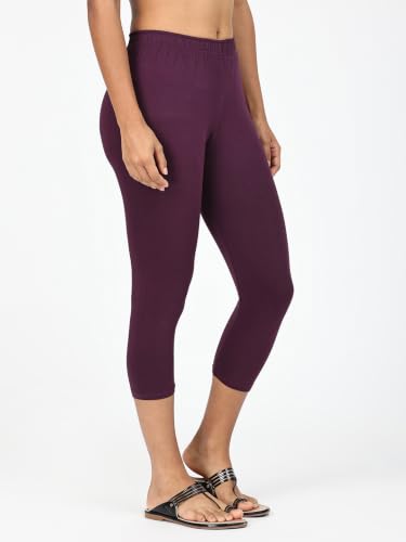 Image of Robinbosky Premium Stretchable Cotton Capri Legging for Women | Suitable for Formal wear & Casual wear | High-End Elastic Makes. The Leggings Squat Proof and Durable for Travel, Yoga, & Workout.