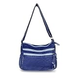 Dimensioni e peso: la borsa a tracolla in denim misura circa 30 x 14 x 21 cm e pesa 0,33 kg e offre spazio sufficiente per tutti gli oggetti necessari. È un elemento indispensabile per le escursioni giornaliere