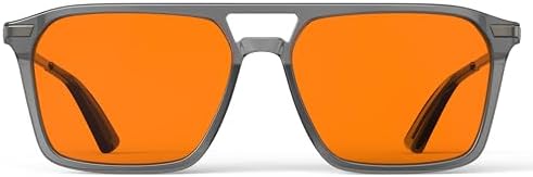 Goiteia 100% Blue Light Blocking Glasses - Red Sleep Glasses for Total Blue and Green Light Blocking - Relieve Eye Strain & Improve Sleep - Spring Hinges for Superior Comfort