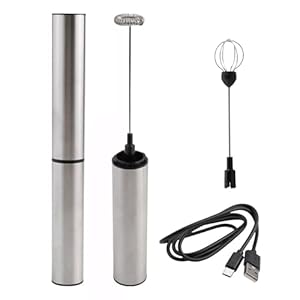 Oajabbge Elektrischer Milchaufschäumer Stabmixer mit Schneebesenaufsatz