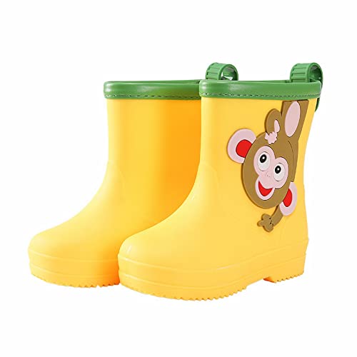 Kids Monkey Cartoon Rain Shoes Children Rain Boots Boys and Girls Water Proof Non Slip Shoes Rubber Boots