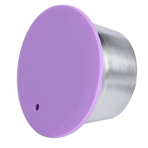 Durável Silicone Aço Inoxidável Reutilizável Recarregável Copo Cápsula de Café com Tampa de Pó Press