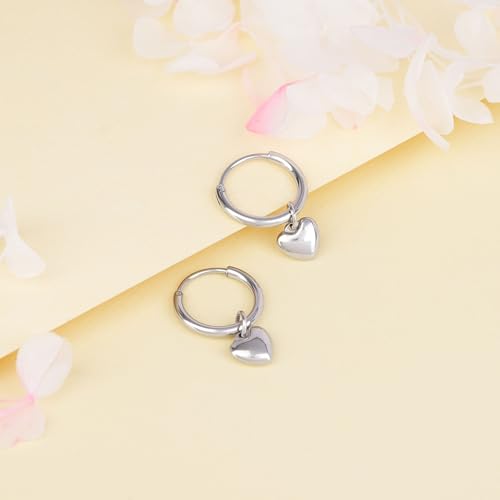 Image of 18K Gold Plated Heart Earrings for Women & Girls | Heart Hoops, Studs & Huggies | Waterproof and Anti Tarnish Jewellery | Valentines Gift for Girlfriend | Gifts for Women | 1 Year Warranty*