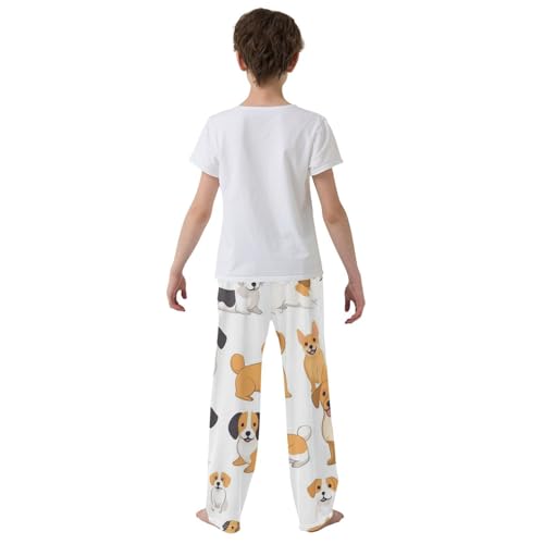 ZZXXB Puppy Dogs Boys Long Pants Soft Trousers Elastic Waist Kids Lounge Bottoms with Pockets S-XL3