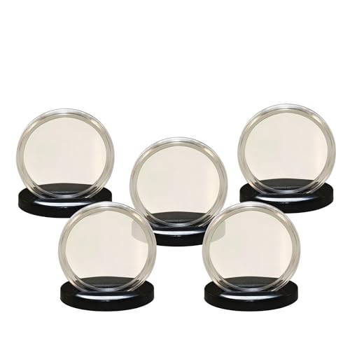 5 Coin Capsules & 5 Coin Stands for JFK Half Dollars Direct Fit Airtight 30.6mm