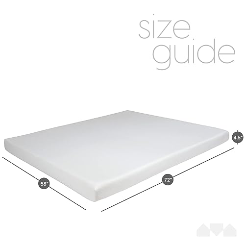 Milliard 4.5-Inch Memory Foam Sofa Bed Mattress Replacement for Queen Size Sleeper Sofa & Couch Beds – Premium Comfort (Sofa Not Included).