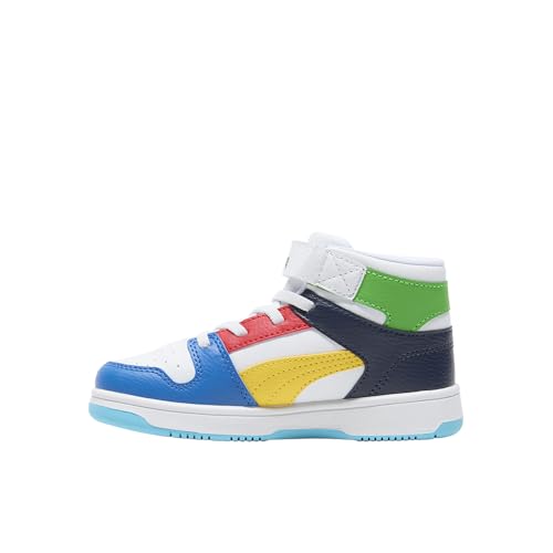 Image of PUMA Kids' Rebound Layup Mid Hook and Loop Sneakers