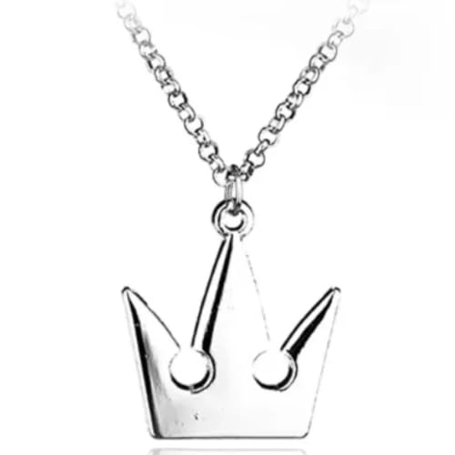 Collier clés de jeu pendentif couronne ras-du-cou robuste pour éviter les bijoux de cosplay fragiles