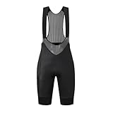 YILWPV Radhose mit Trägerhose und 6-Stunden-Polsterung, Rennradhose, Damen, Sommer-Fahrradhose Für Radfahren(Black,L)