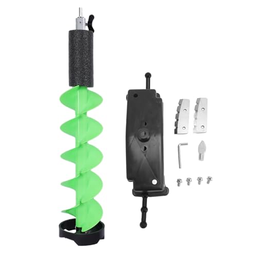 Tarière Électrique Bêche 200mm, Meche Manuelle en Nylon, 29in Longueur - Léger et Antichoc, Adaptateur Universel, Idéal Perceuse Bêche pour Enfonce Pieux