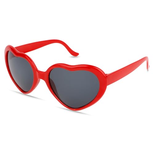Moikolok Heart Sunglasses Red Retro Taylor Party Favors Love Shaped Sunglasses 4th of July