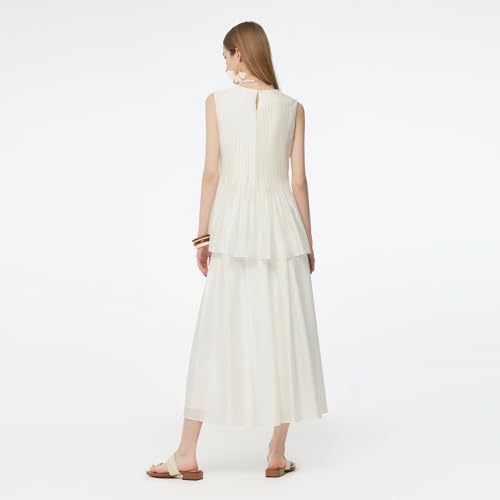 Two Piece Skirt Set Women Summer Sets Outfits Tencel Blend Pleated Flowy Skirt and Tank Top Set for Women4