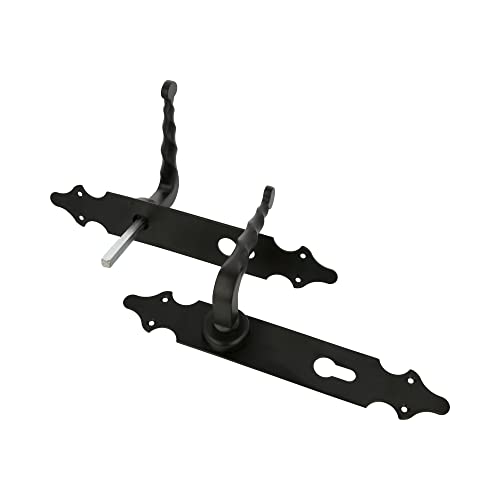 Ensemble poignée de porte noire Amig PB85 robuste, installation facile avec vis