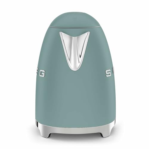 Image of SMEG KLF03 Electric Kettle 1.7L (7 Cup), Retro Hot Water Boiler for Tea & Coffee, Fast Boiling, Auto Shut-Off, Soft Open Lid, 360 Swivel Base Countertop Kettle - Matte Jade