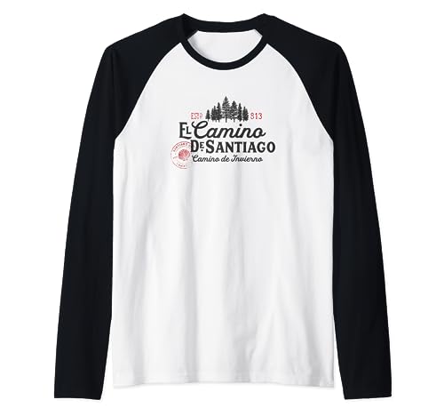 Camino de Inverno - El Camino de Santiago Maglia con Maniche Raglan