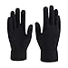 Niunu Gants Homme Femme Hiver Tricot Laine Chaud Confortable Gants de Course Tactile Gants Anniversaire Sport Vélo Equitation Camping Randonnée Arbei, Noir , taille unique
