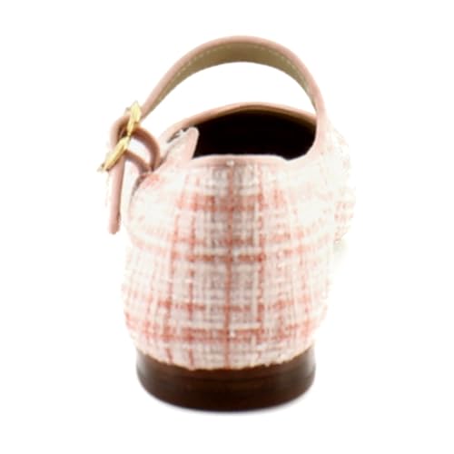 Sam Edelman Michaela Pink Salt Multi Mary Jane Ankle Strap Squared Toe Flats (Pink Salt Multi, 10.5)4