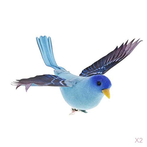 Merishopp 2X Spreading Artificial Bird Home Garden Wedding Decor-image-30