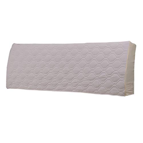 Image of Optimmuss Strethable Quitled Bed Headboard Slipcover Bed Head Cover Cream 59inch