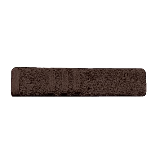 Image of Divine Casa Cotton Brown Bath Towel 550 GSM, Hotel Quality Soft & Absorbent Towel, 75x150 cm
