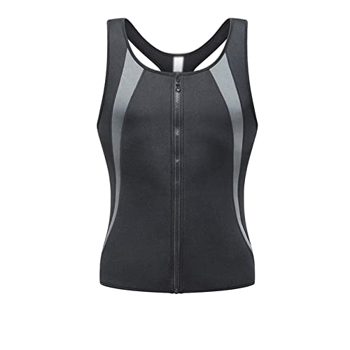 Camiseta de sauna para hombre chaleco de neopreno con cremallera