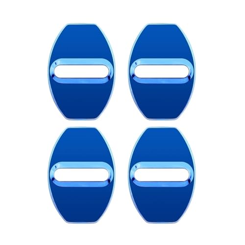 Autocollants 3D pour serrure de porte Skoda Octavia protection loquets bleu x4