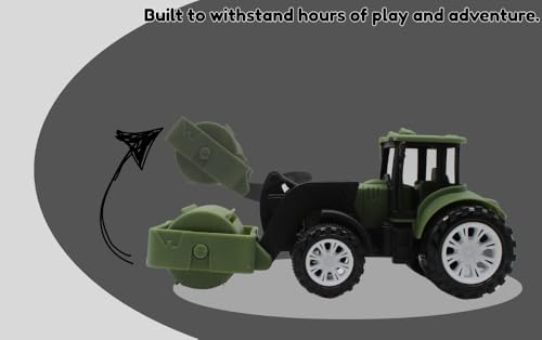Image of Friction Powered Bulldozer Toy for Kids Toddlers Boys Girls | Push and Go Construction Loader Vehicle Truck | Building Machine Play Toy Age 3+ | BIS Certified | NeoKiddo (Green)