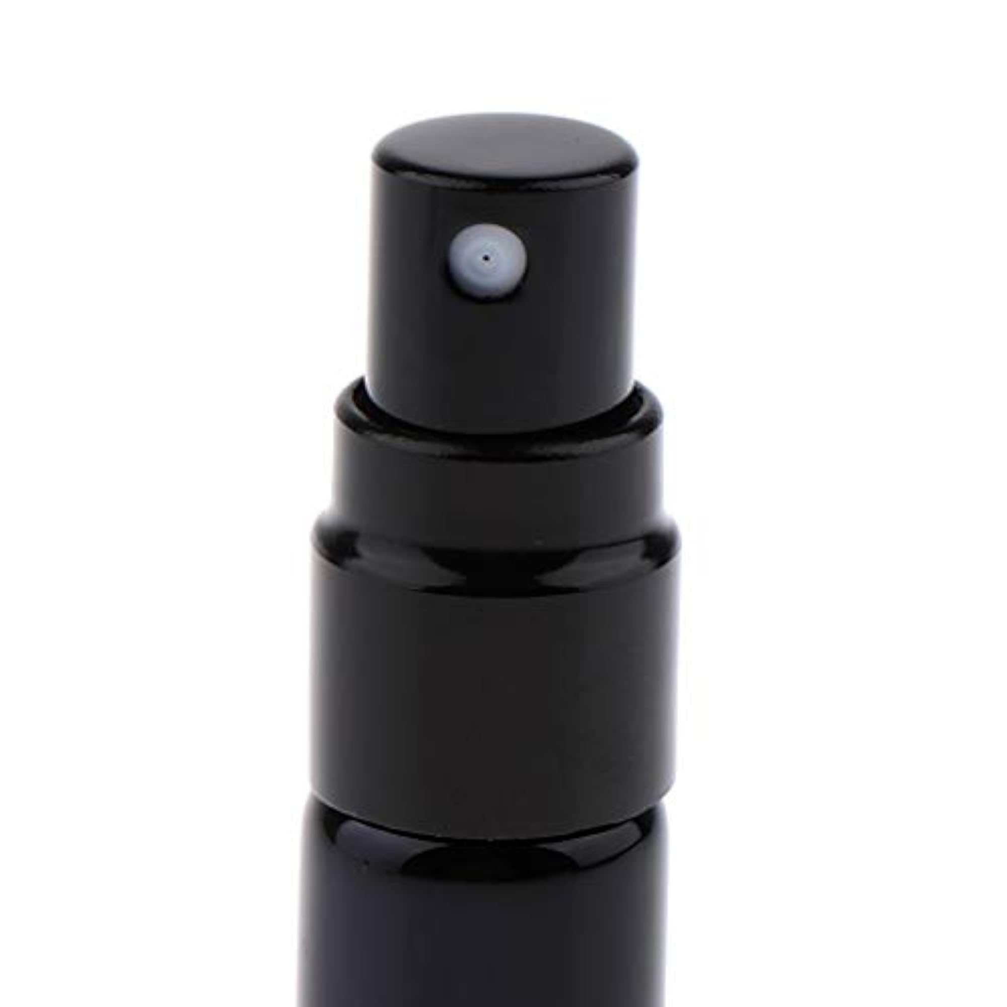 5pcs Glass Spray Bottles Mini Vials Perfume Bottle Cosmetic Container, Black