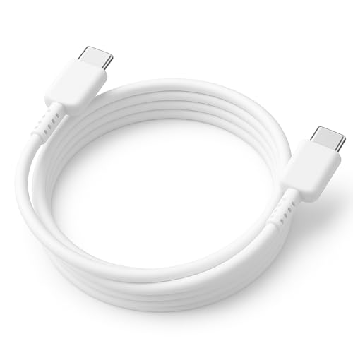 Image of Hoerrye 25W Type C to C PD 3.3 ft Fast Charging USB C Cable for Samsung M56 /M16 /M06 /M05 /M35 /F56 /F16 /F06 / F05 /Tablet /Laptop & Other 45 Watt USB-C Devices High Speed 480 Mbps Data Transfer, White