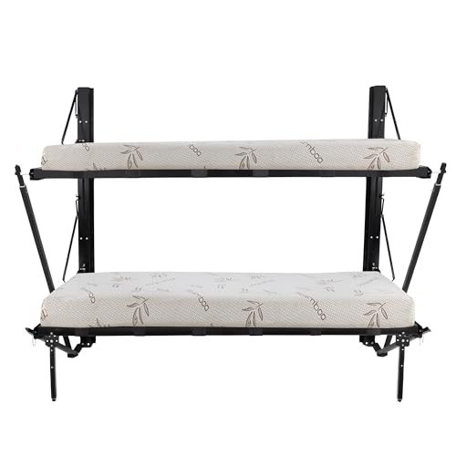 RecPro Double Folding RV Bunk Bed with Safety Rail (with Bunk...