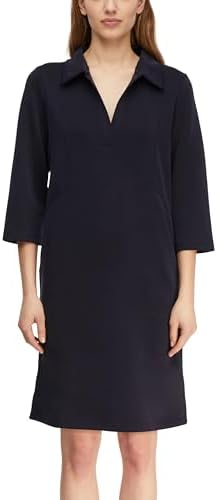 COMMA Minikleid mit Polokragen und Nahtdetails