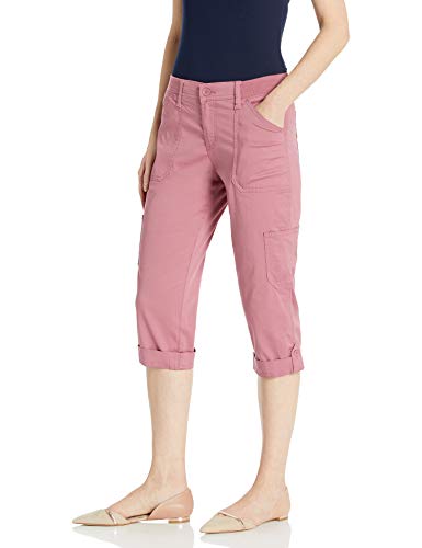 Lee Women's Flex-to-Go Cargo Capri Pant, Mulberry, 18 Petite