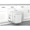 Rev-A-Shelf RV-18KD-11C S Double Pullout Trash Can for Kitchen Cabinets 35 Qt Garbage Recycling Bin on Full-Extension Slides, White