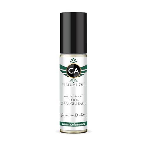 CA Perfume Impression of Blood Orange &amp; Basil Unisex Fragrance Oil Citrus Aromatic Scent Long Lasting Perfumes for Women &amp; Men Travel Size TSA Ready Mini Parfum Body Oil Roll-on 0.33 Fl Oz 10ml